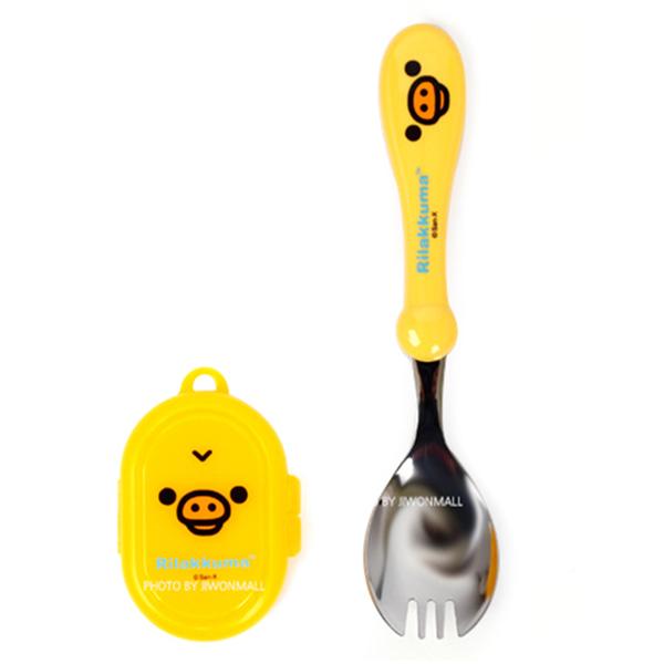 리락쿠마 편한스푼 위생도시락 스푼케이스세트 포카락(옐로우) 464148