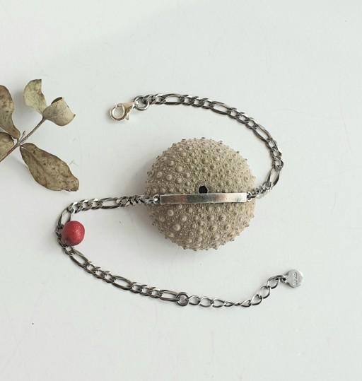 실버 유화 스틱 팔찌. 발찌.