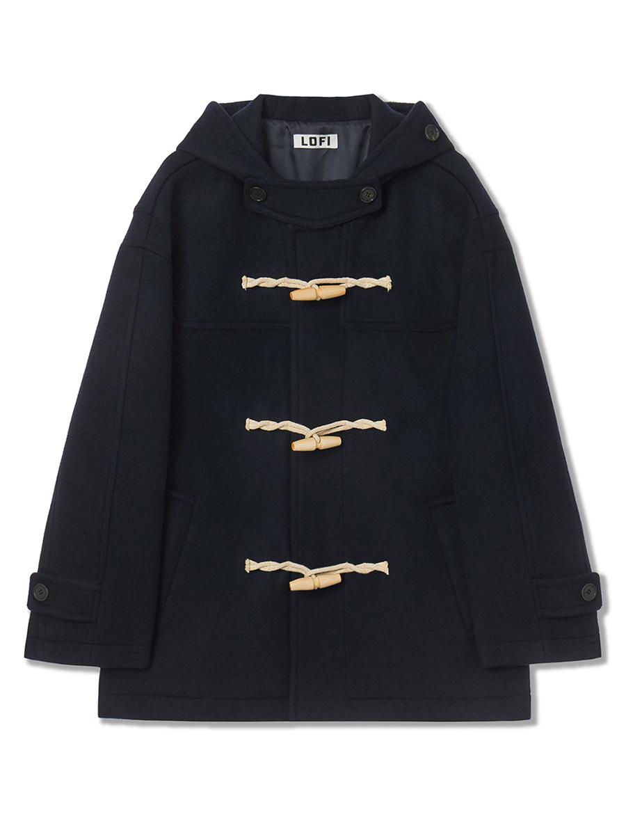 오버핏 스테디 숏 더플 코트 (네이비)