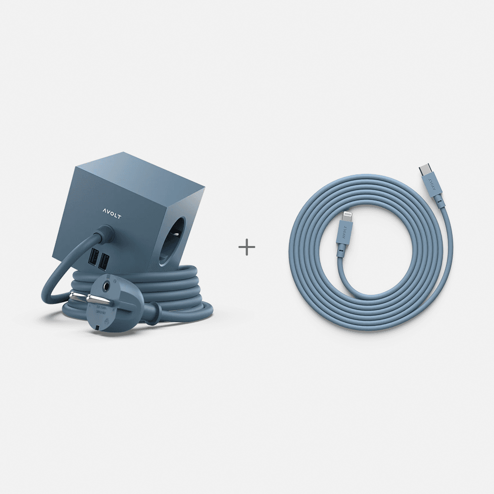 [AVOLT] [SET] AVOLT Square 1 + Cable 1, 오션 블루