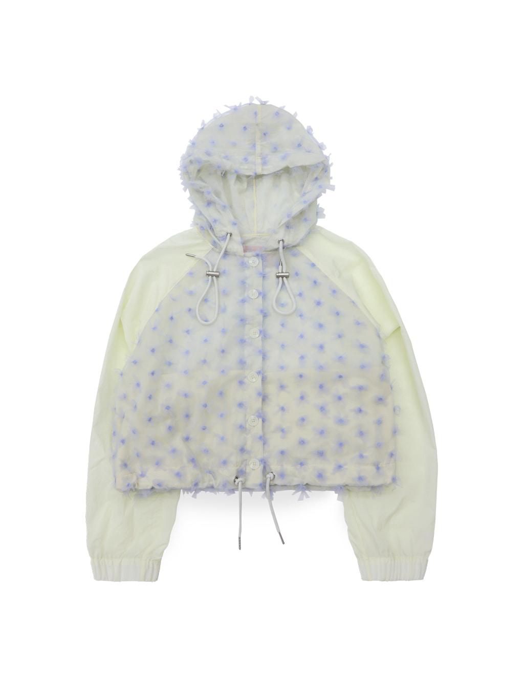 lace crop hood (butter+violet)