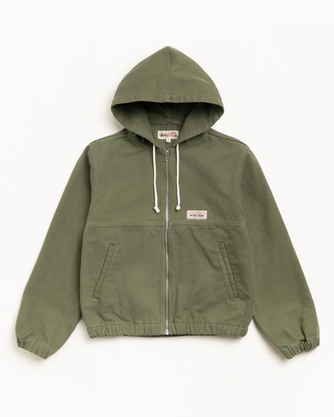 WORK JACKET UNLINED CANVAS - Olive / XS