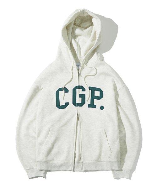 CGP 아치 로고 후드 집업_오트밀
