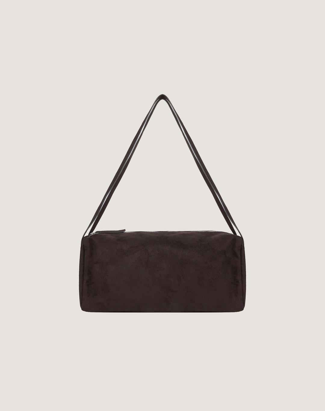 Suede Shoulder Bag (Brown)