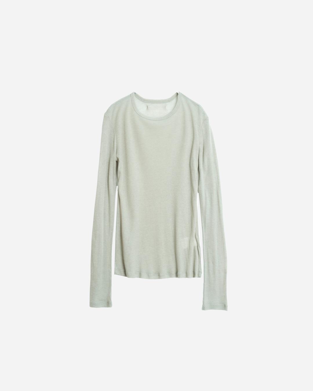 WOOL TENCEL BLENDED LAYERED T (JADE GREEN)
