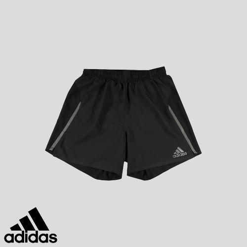 아디다스 러닝 블랙 그레이 삼선로고 에어로레디 밴딩 반바지 하프팬츠  SIZE 26-29