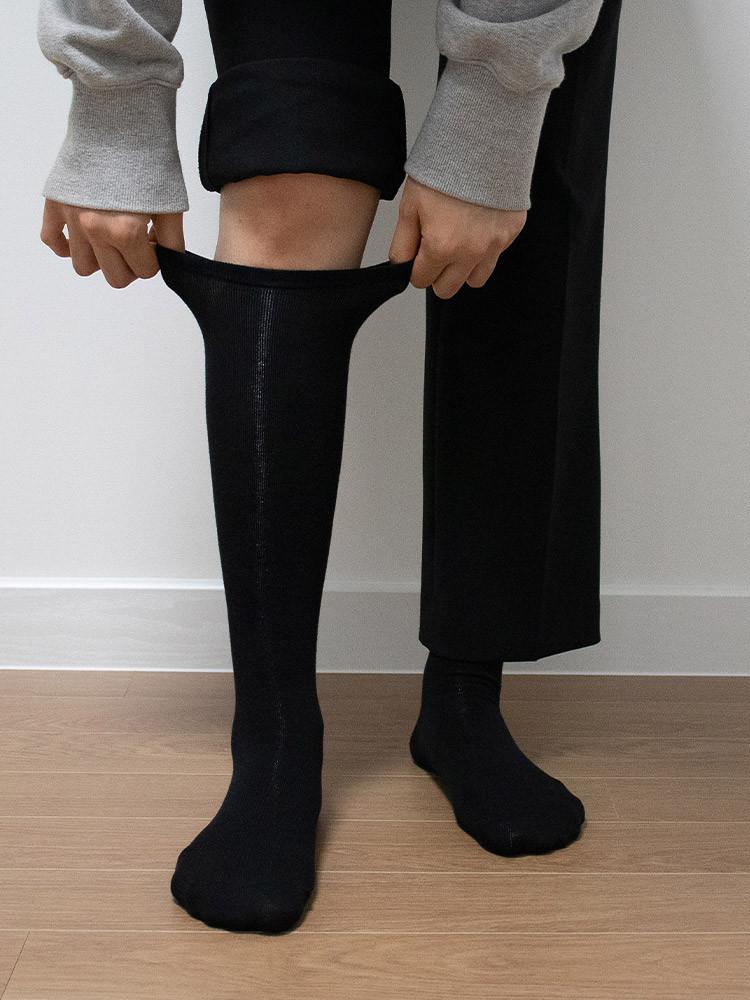 여성 장목 무지 니삭스 5color