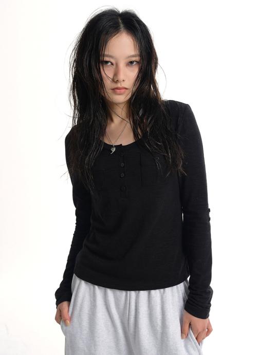 ATLANTA POCKET TEE / BLACK