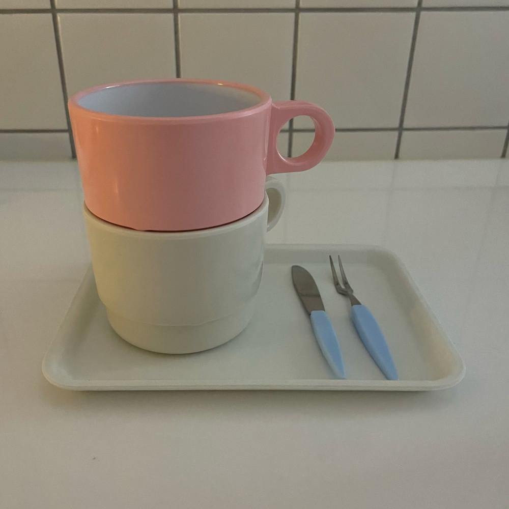 코쿠사이카코 S 유아 머그컵 스태킹 캠핑머그잔 에코 멜라민 식기