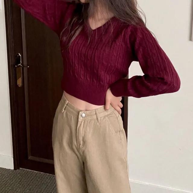 가을신상/ 재즈 knit - 브이넥 꽈배기 케이블 폴로 클래식 니트