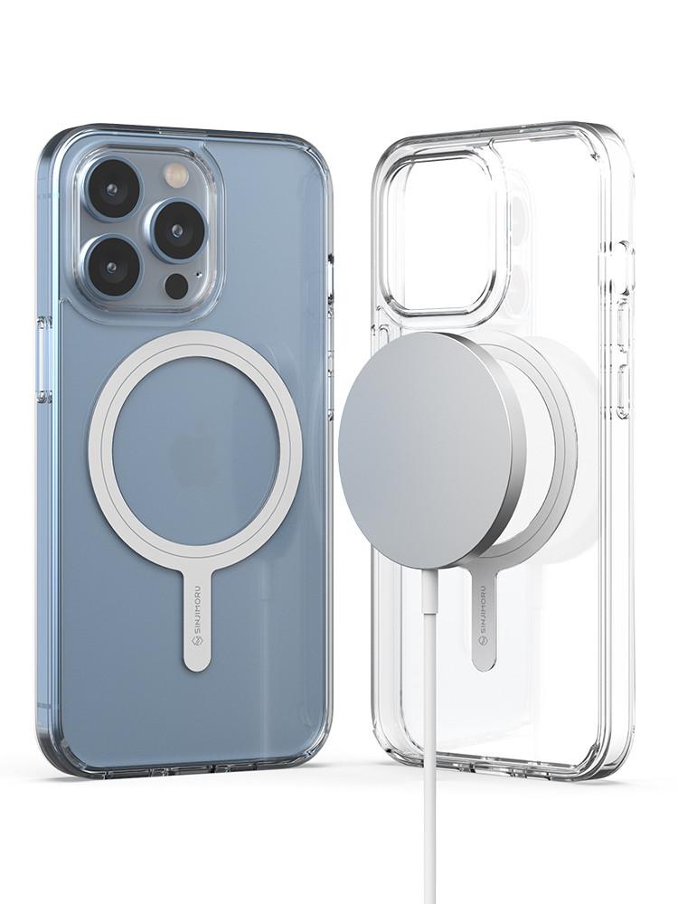 2배자력 아이폰 13 프로 맥스 M 에어클로 미니 마그네틱 맥세이프 투명 케이스