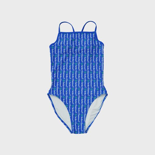 ORG STRIPE SWIMSUIT - BLUE
