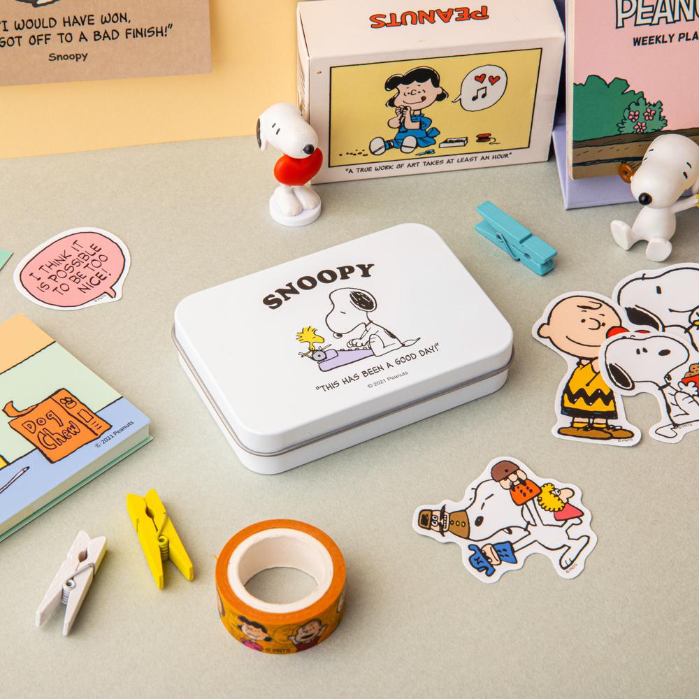 [다꾸선물] Peanuts 스누피 틴케이스 스티커팩