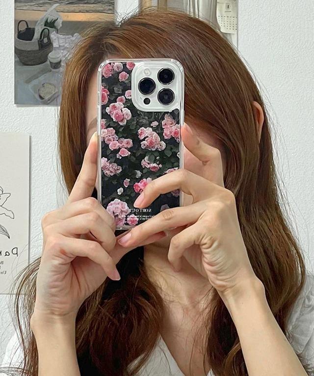 pink rose garden jelly hard case