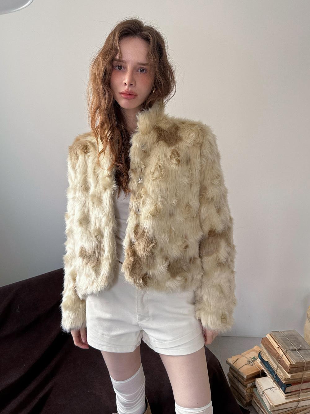 덕 다운 퍼 숏 자켓