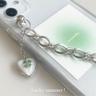 Lucky heart strap case 네잎클로버 케이스 키링 아이폰스트랩케이스 체인스트랩