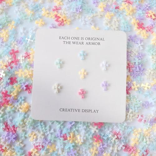 파스텔 십자가 크롬하츠 네일 파츠 30개입