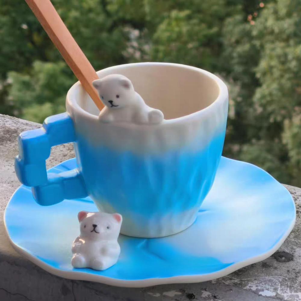 폴라베어 머그컵세트 세라믹 머그잔 260ml