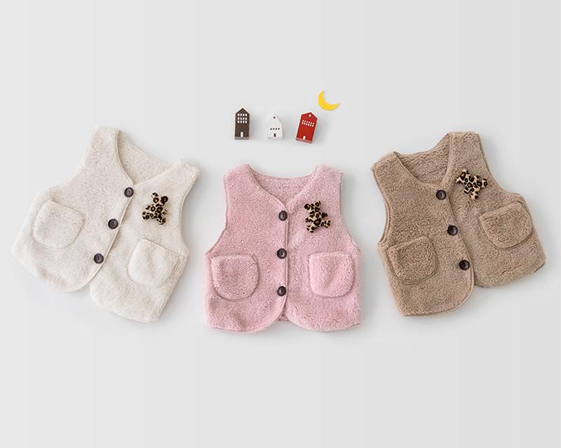 호피베어양털조끼(브로치세트)[조끼BDKY99]