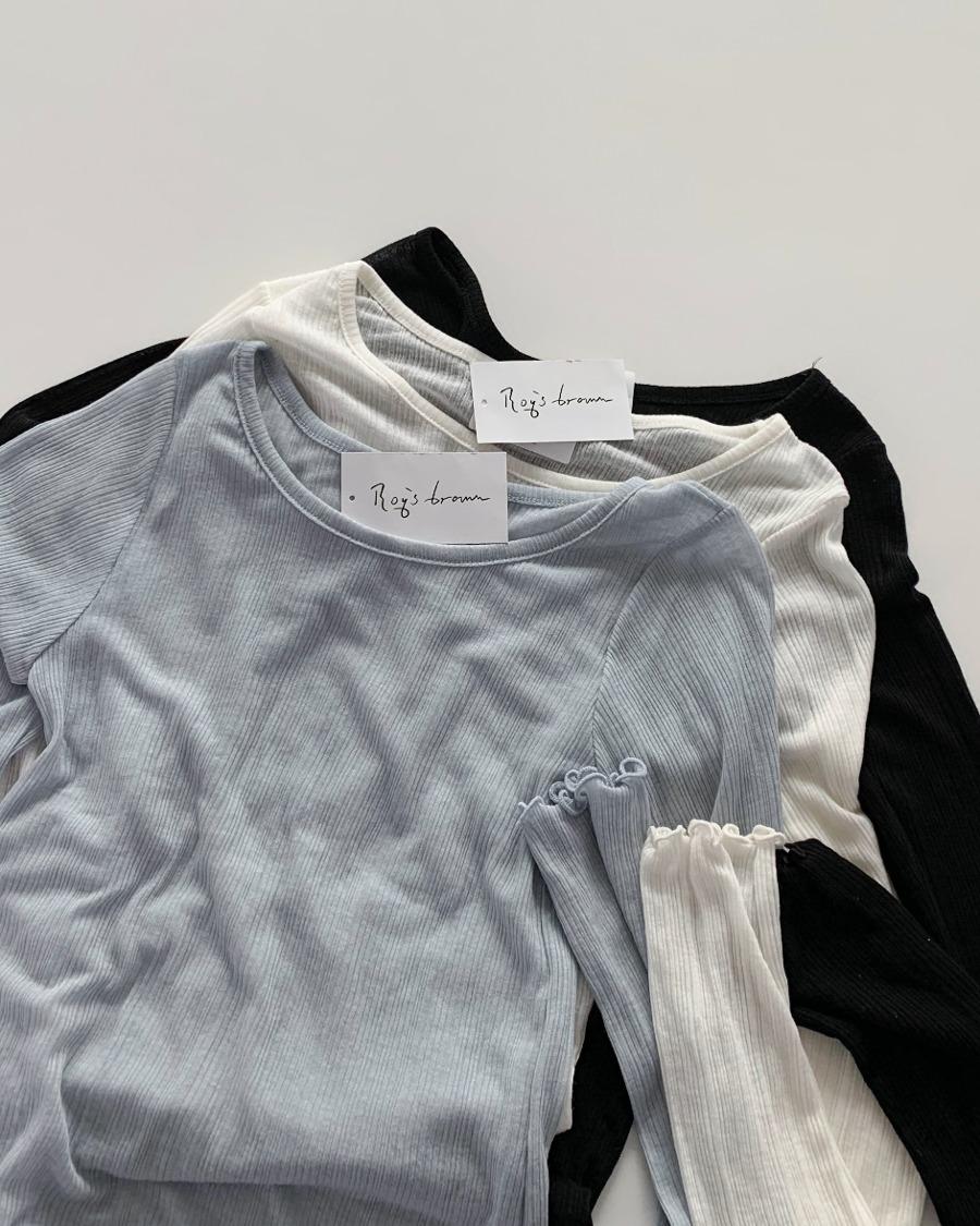 발레 울 텐셀 물결 티셔츠