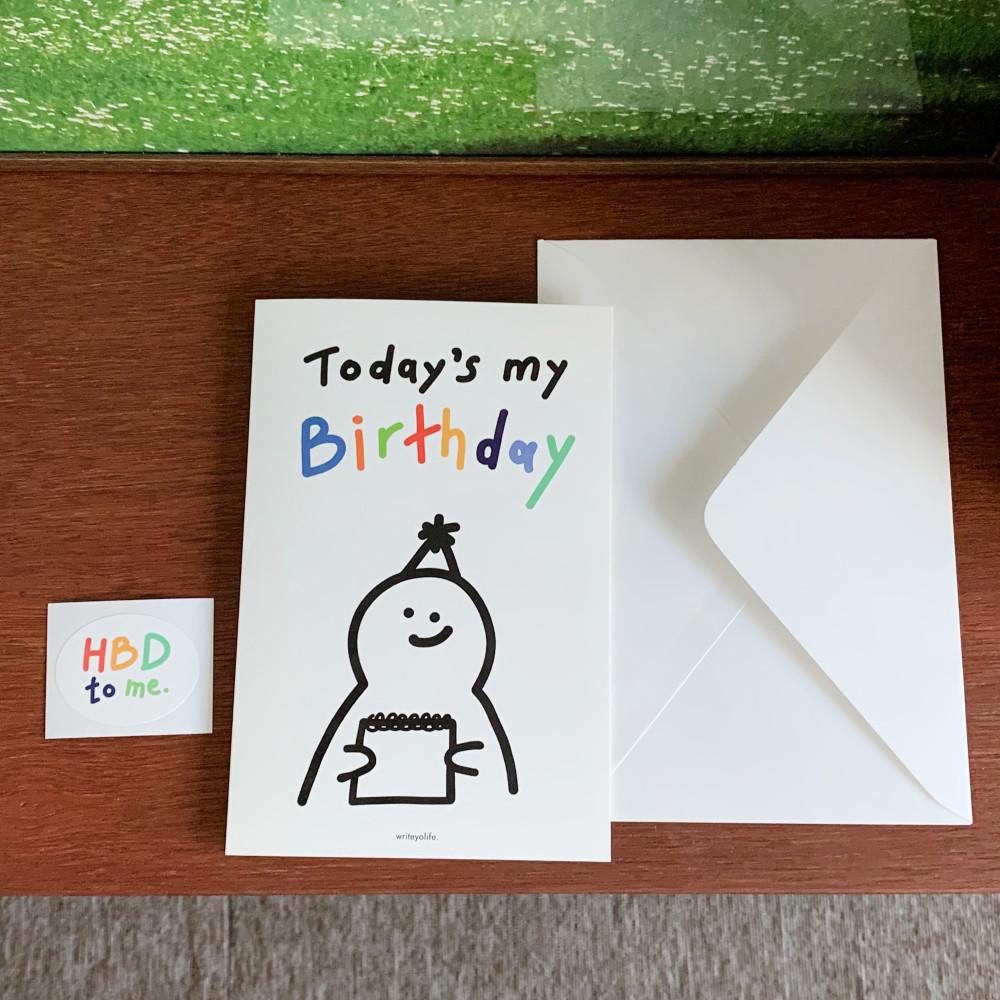 [HBD to ME card set] 나에게 쓰는 생일 카드 세트 편지지 편지 축하 선물 생일편지