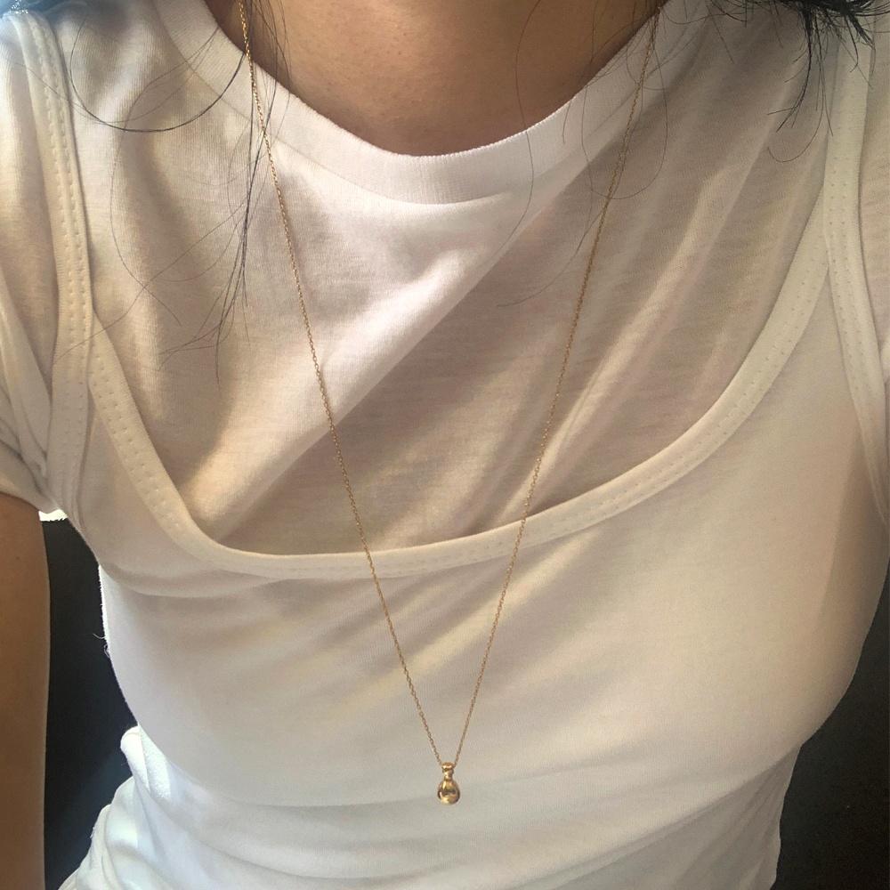 long drop necklace gold
