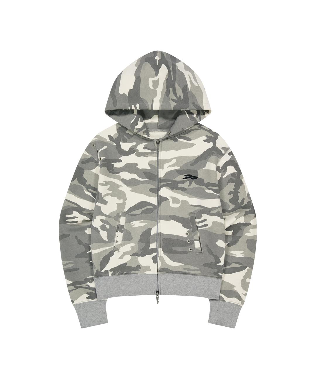주영X탄산 후드집업 카모 아이보리