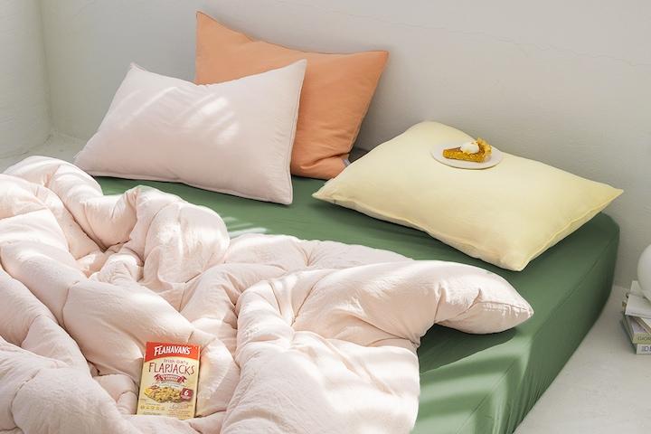 [5%쿠폰]몽글 구름이불 항균 워싱 옥수수솜 봄 이불세트 2size 12colors