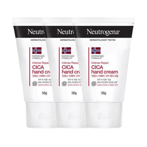 뉴트로지나 인텐스 리페어 시카 핸드크림 56g 3개
