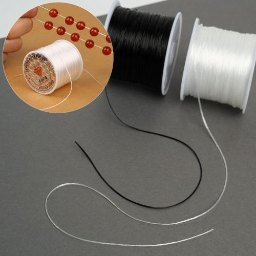 EW07-소용량 10미터 미세 겹줄 우레탄줄 늘어나는 팔찌줄 고무줄 1mm 색상선택(1롤/소용량10m)