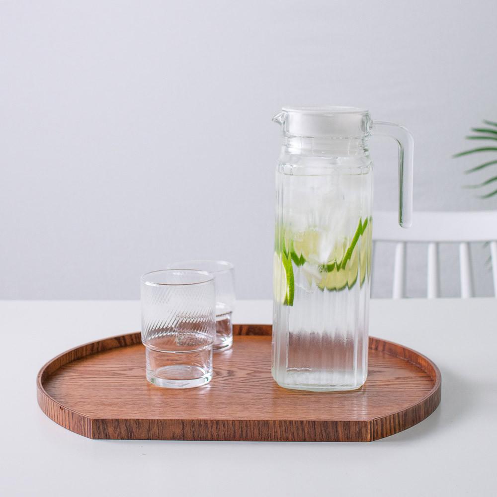 루미낙 1.1L 손잡이 유리 물병 저그 물통