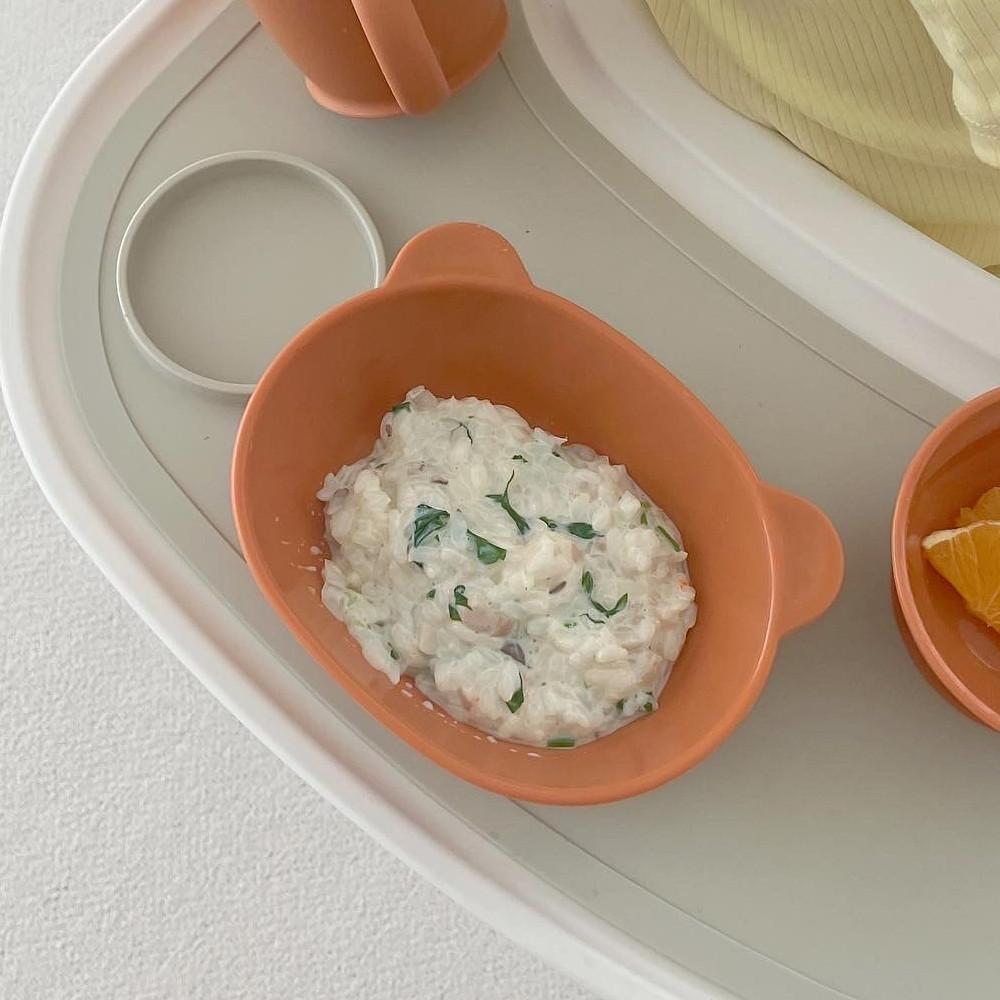 디자인앤쿠 프리미엄 실리콘 플레이트 (넓은용기) 유아 식기 아기 국그릇