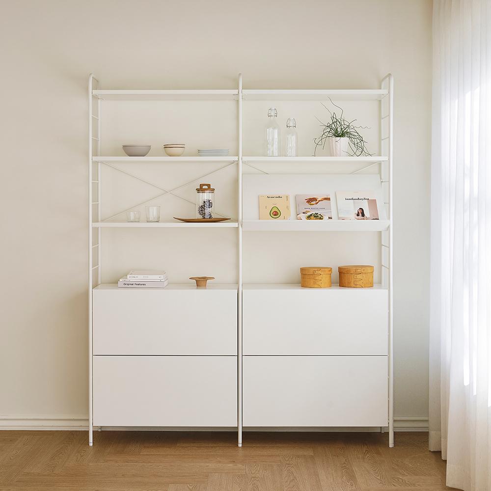 콰트로 에어 시스템 800 5단 선반장 (2단 서랍)