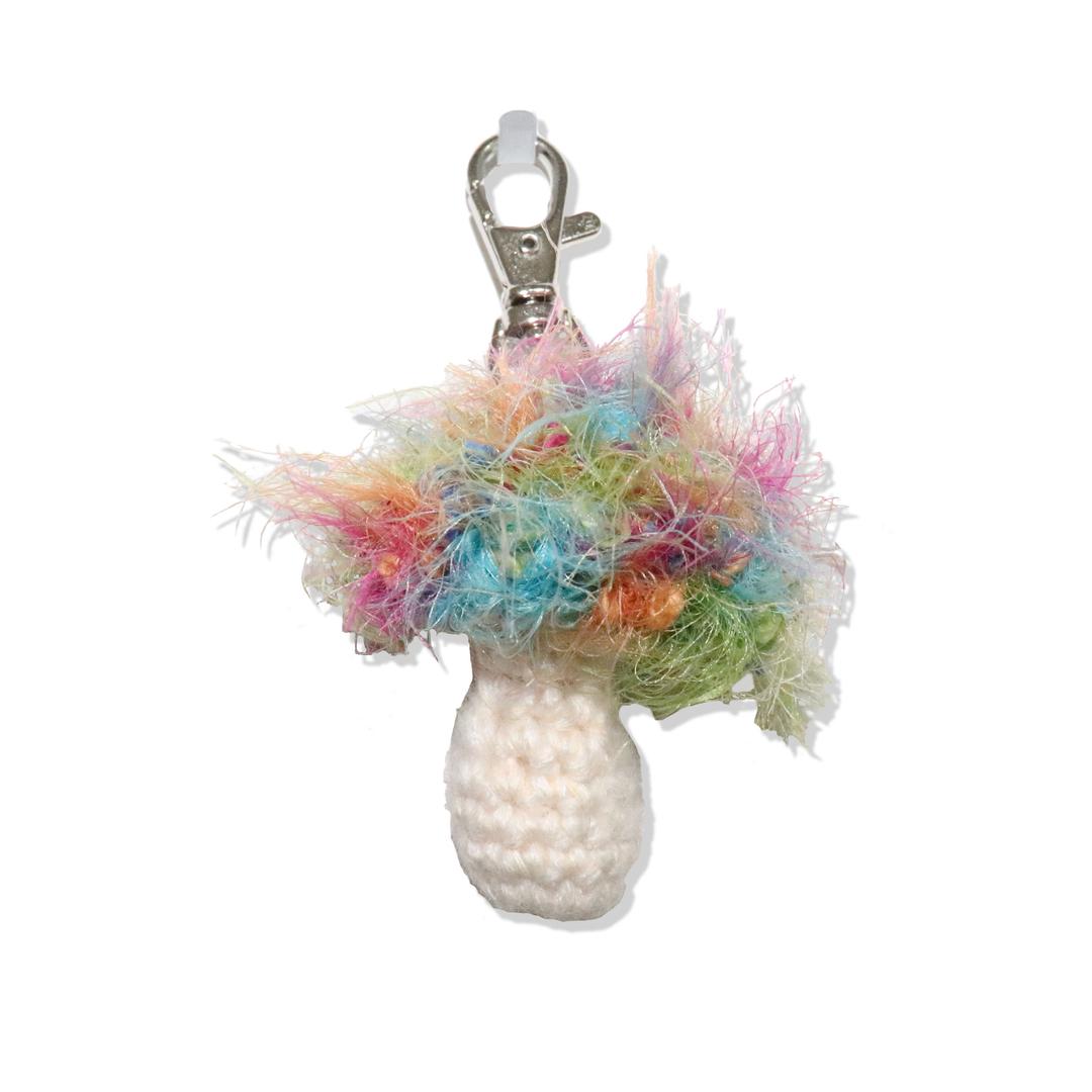 rainbow troll mushroom keyring