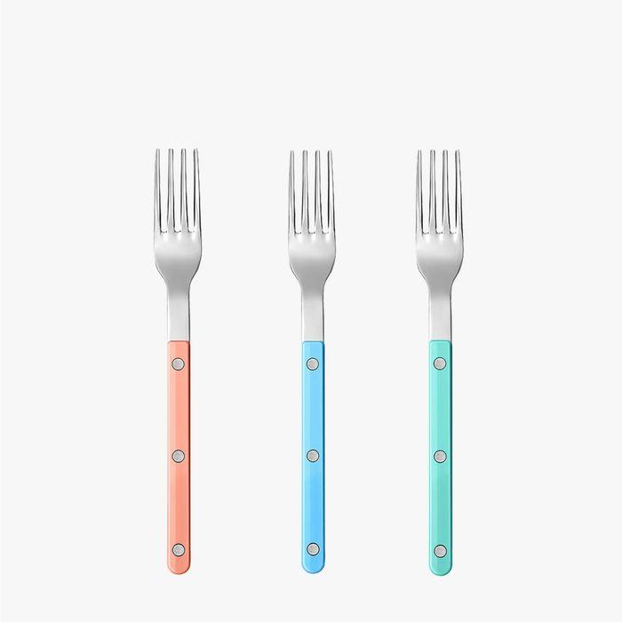 사브르 뉴 비스트로 커트러리 샤이니 파스텔 디너포크