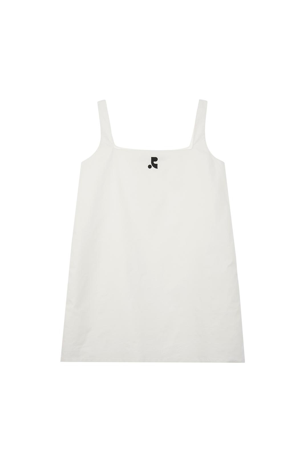 SQUARE-NECK MINI DRESS - WHITE