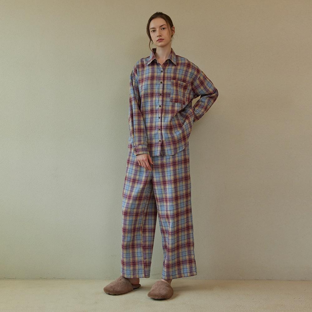 FIRST PAJAMA SET_whisper check (women)