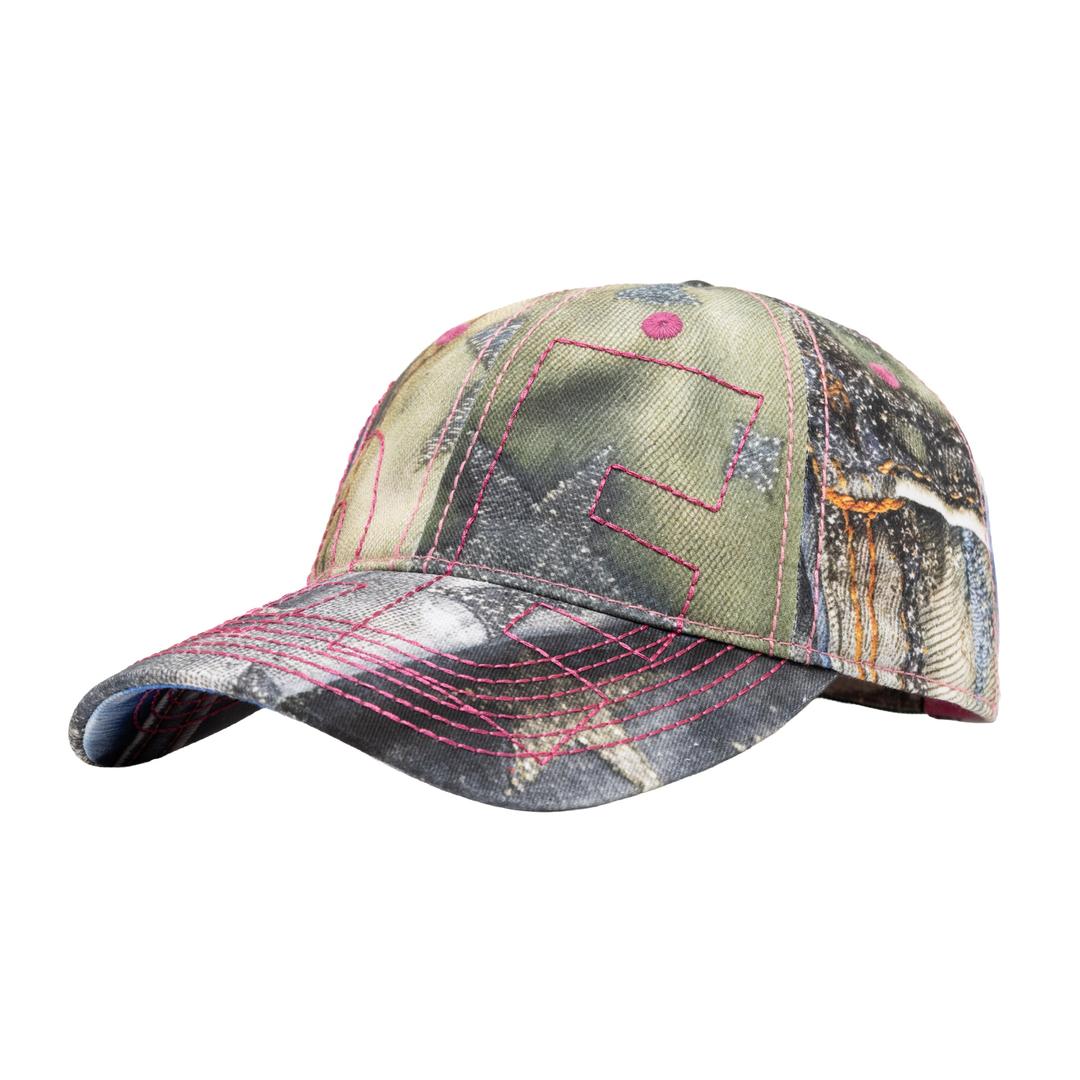 Vapor 6 Panel Hat (Star Denim / Pink) - O/S