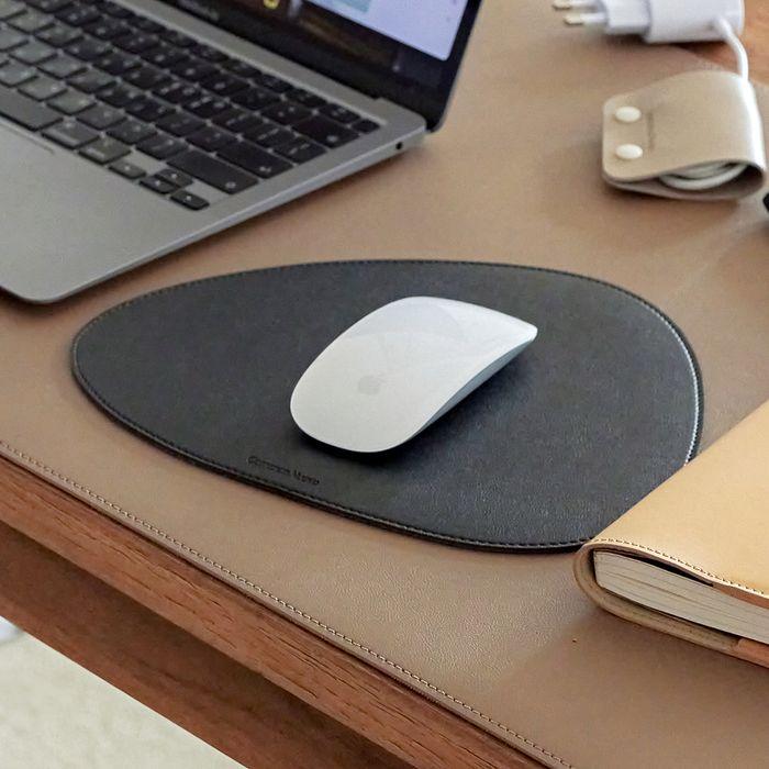 누보 마우스패드 leather mouse pad (Ink Black)
