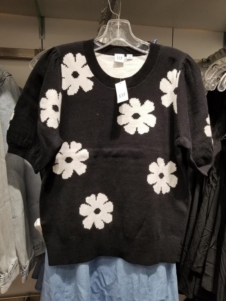갭 NEW 23 여성용   라운드 반팔 니트