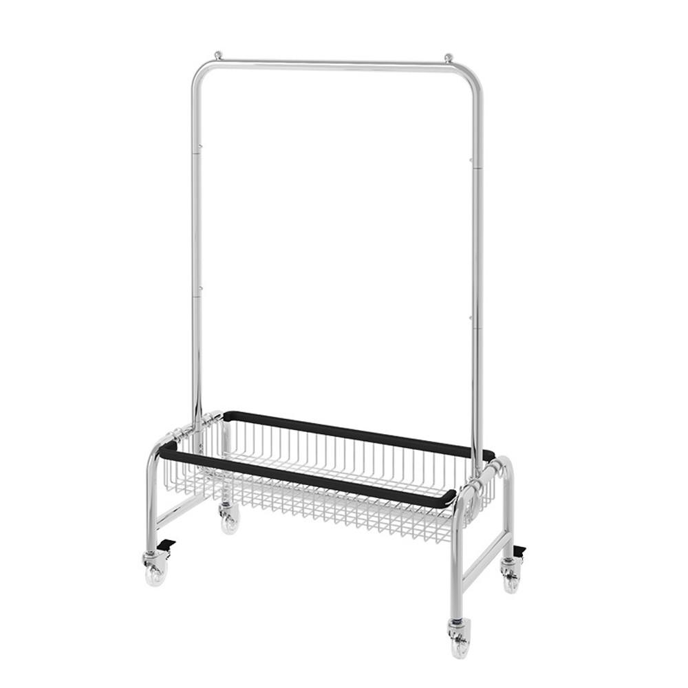 스테인리스 이동식 행거 미드센츄리 이동식 매장 행거 100x175cm