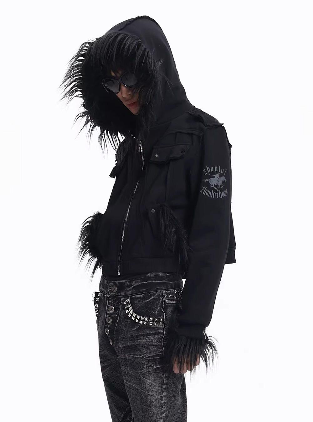 Hooded Fleece Zip Jacket (2color)