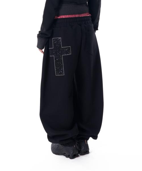 Laced CROS2 Patch Sweatpants (Black)
