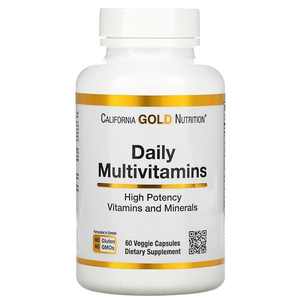 California Gold Nutrition, 데일리 종합비타민, 베지 캡슐 60정
