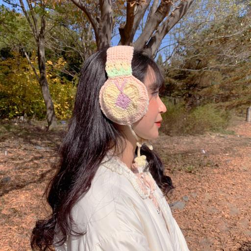 파스텔 나비 귀도리