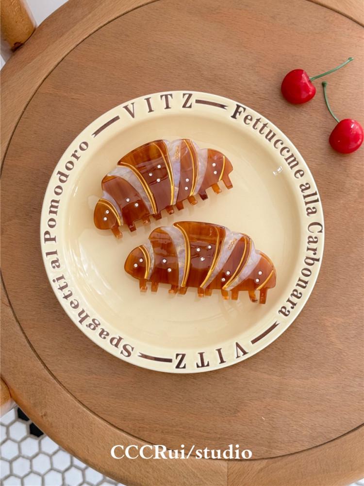 크루아상 헤어 집게핀 올림머리 반묶음 헤어핀