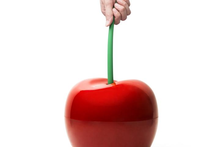 체리 휴지통 인테리어 미니 쓰레기통