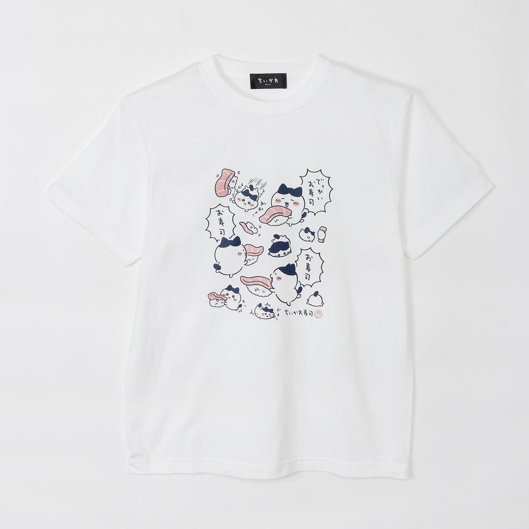 치이카와 치이카와 스시 티셔츠 대형 스시 화이트 - M