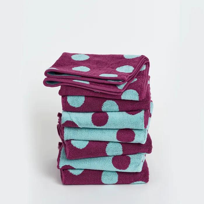 [29CM 단독]라즈베리 어글리도트 페이스 타월 (1P, 5P, 10P)