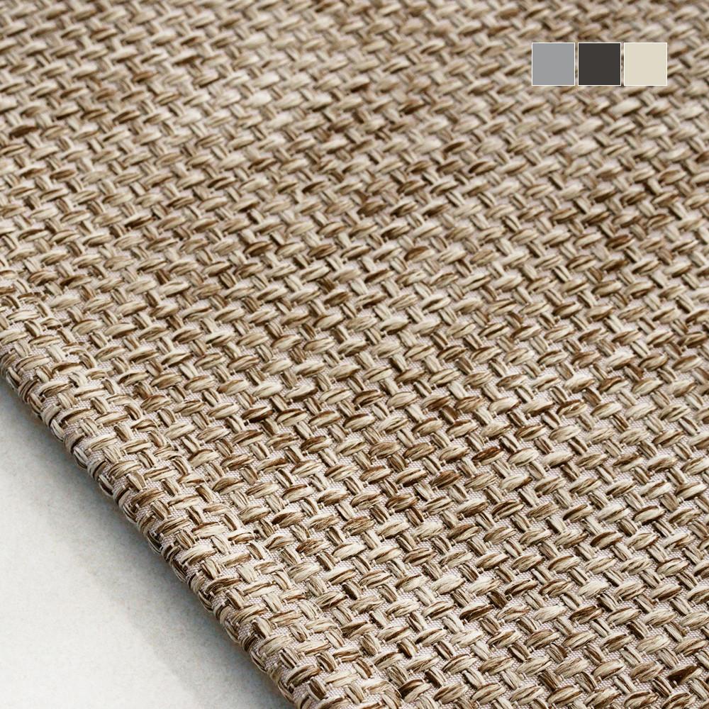 (맞춤,주문제작) 커스텀 라탄룩 자카드 사계절 러그 카페트 그레이 100x100cm